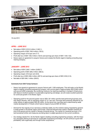 Thumbnail Sweco Quarterly Report 2013-q2