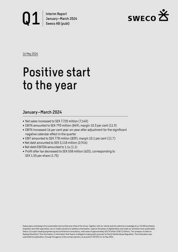 Thumbnail Sweco Quarterly Report 2024-q1