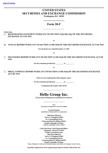 Thumbnail Hello Group Inc. Annual Report 2022
