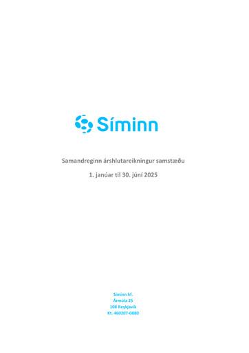 Thumbnail Síminn hf. Financial Statement 2025-h1