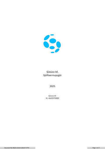 Thumbnail Síminn hf. Sustainability Report 2025