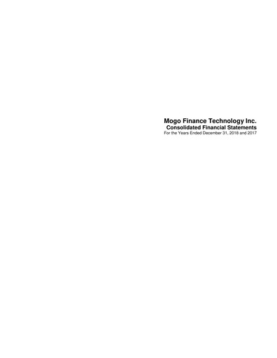 Thumbnail Mogo
 Financial Statement 2018