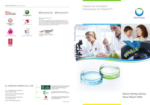 Miniature Daiichi Sankyō Rapport annuel 2022