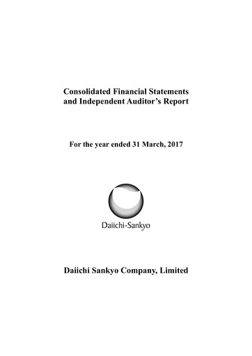 Thumbnail Daiichi Sankyō Financial Statement 2016