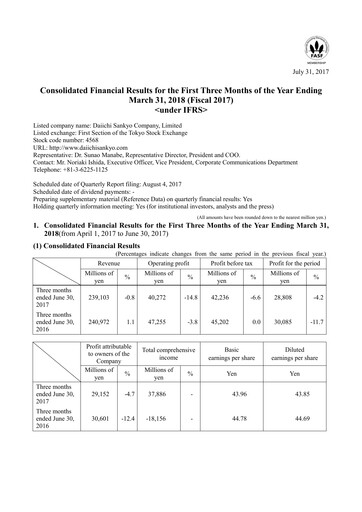 Thumbnail Daiichi Sankyō Financial Statement 2017-q1