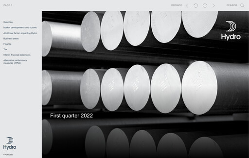 Thumbnail Norsk Hydro
 Quarterly Report 2022-q1