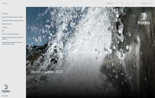 Thumbnail Norsk Hydro
 Quarterly Report 2022-q2