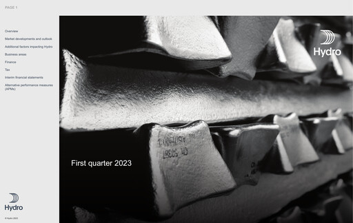 Thumbnail Norsk Hydro
 Quarterly Report 2023-q1