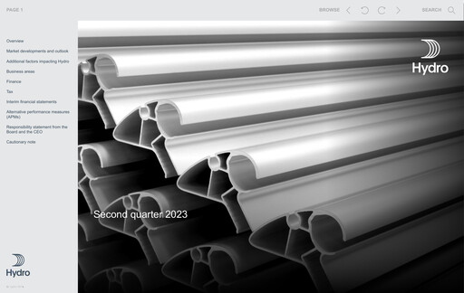 Thumbnail Norsk Hydro
 Quarterly Report 2023-q2