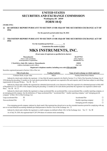 Thumbnail MKS Instruments Quarterly Report 2024-q2
