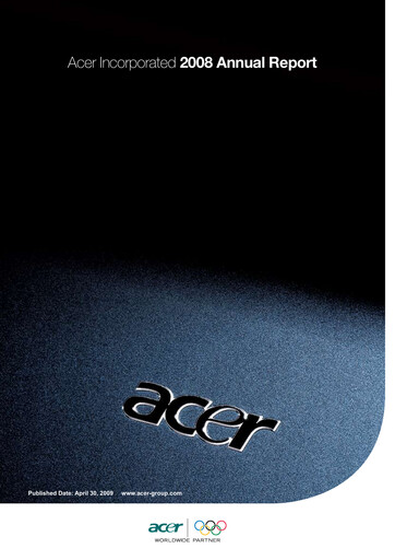 Thumbnail Acer Annual Report 2008