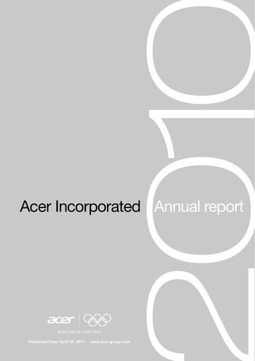 Thumbnail Acer Annual Report 2010