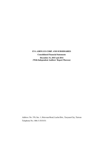 Thumbnail EVA Air
 Financial Statement 2015
