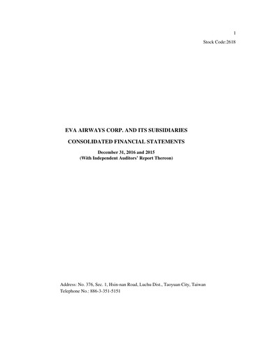 Thumbnail EVA Air
 Financial Statement 2016