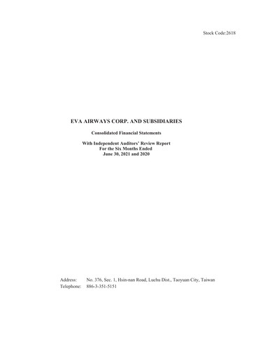 Thumbnail EVA Air
 Half-year Report 2021-h1