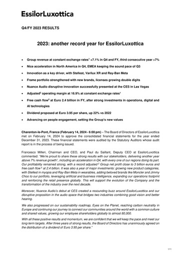 Thumbnail EssilorLuxottica Financial Statement 2023