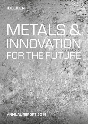 Thumbnail Boliden Annual Report 2016