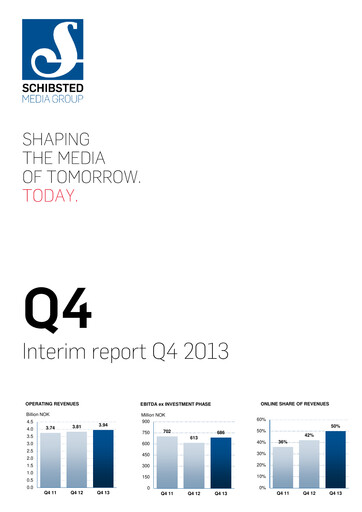 Thumbnail Schibsted Quarterly Report 2013-q4