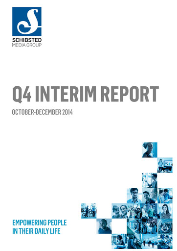 Thumbnail Schibsted Quarterly Report 2014-q4