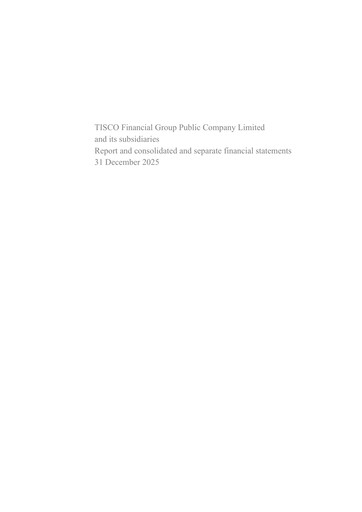 Thumbnail TISCO Financial Group Financial Statement 2025