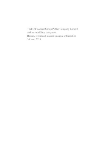 Thumbnail TISCO Financial Group Quarterly Report 2023-q2