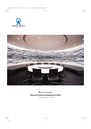 Thumbnail Monex Group Financial Statement fy2018