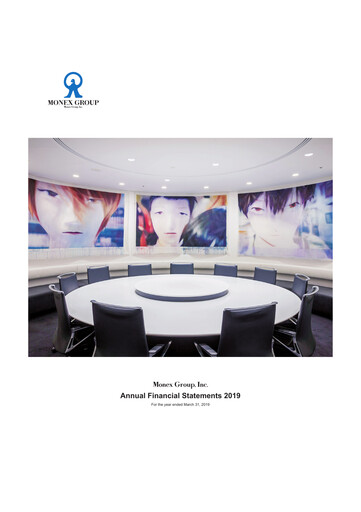 Thumbnail Monex Group Financial Statement fy2019