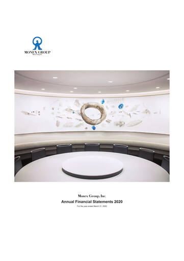 Thumbnail Monex Group Financial Statement fy2020