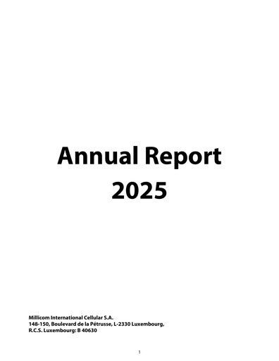 Thumbnail Millicom Annual Report 2025