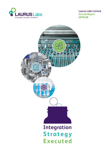 Thumbnail Laurus Labs
 Annual Report 2019-2020