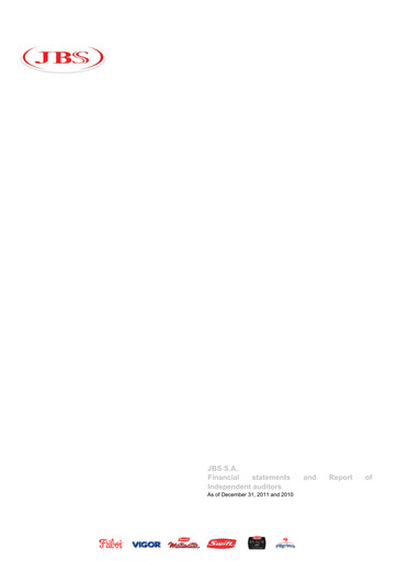 Thumbnail JBS N.V. Financial Statement 2011