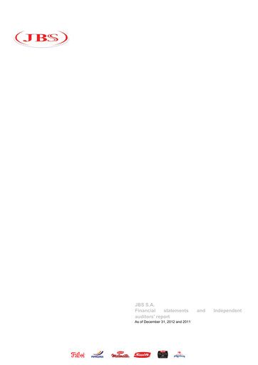 Thumbnail JBS N.V. Financial Statement 2012