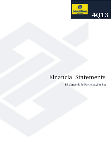 Thumbnail BB Seguridade Participações Financial Statement 2013