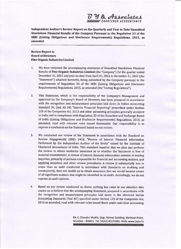 Thumbnail Fine Organics Quarterly Report 2022-q3