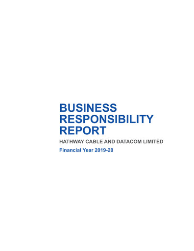 Thumbnail Hathway ESG Report 2019-2020
