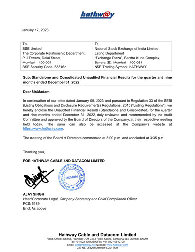 Thumbnail Hathway Quarterly Report 2022-q3