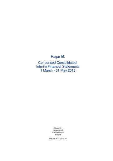 Thumbnail Hagar hf. Quarterly Report 2013-q1