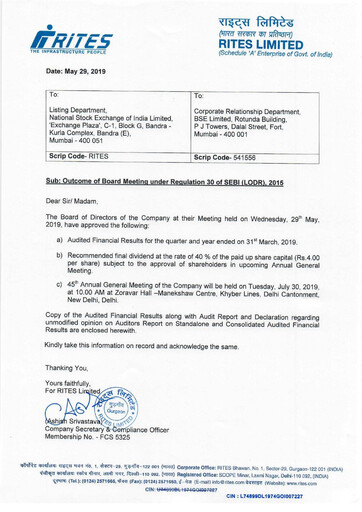 Thumbnail RITES
 Financial Statement 2018-2019