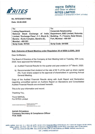 Thumbnail RITES
 Financial Statement 2019-2020