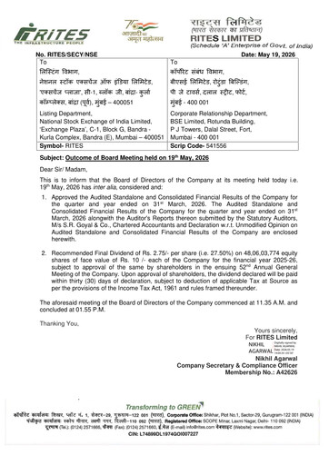 Thumbnail RITES
 Financial Statement 2025-2026