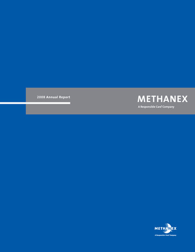 Thumbnail Methanex Annual Report 2008