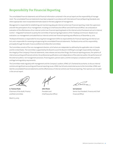 Thumbnail Methanex Financial Statement 2012