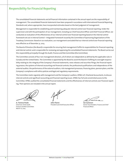 Thumbnail Methanex Financial Statement 2013