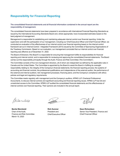 Thumbnail Methanex Financial Statement 2022