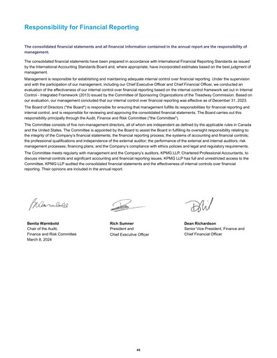 Thumbnail Methanex Financial Statement 2023