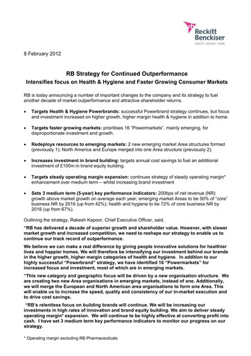 Thumbnail Reckitt Benckiser
 Financial Statement 2011