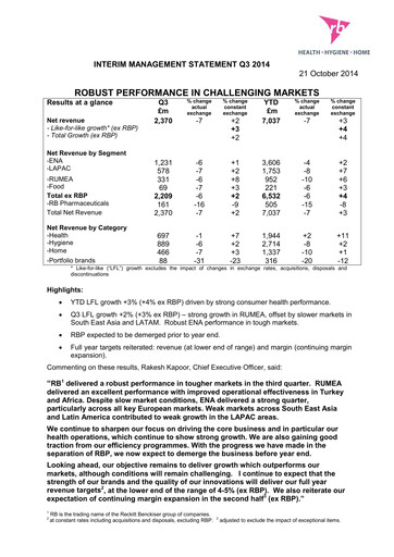 Thumbnail Reckitt Benckiser
 Financial Statement 2014-q3