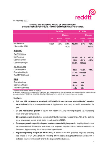 Thumbnail Reckitt Benckiser
 Financial Statement 2021