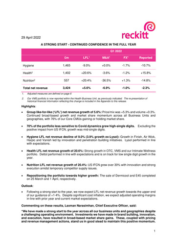 Thumbnail Reckitt Benckiser
 Financial Statement 2022-q1