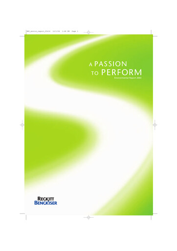 Miniature Reckitt Benckiser
 Rapport de durabilité 2003